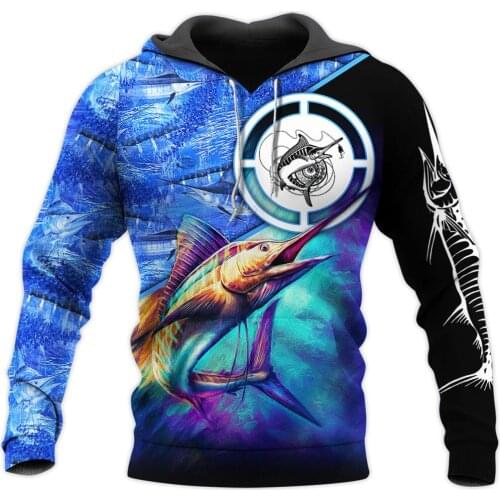 Animal Bass Marlin Fishing Fisher Camo Fashion Streetwear Harajuku Men For Women 3D Printed Hoodies Funny Pullover