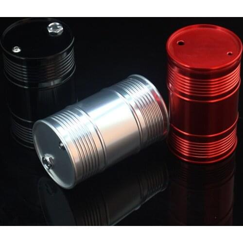 1:10 Simulation Remote Control Model Climbing Car Interior Decoration Simulation Parts Metal Oil Drum