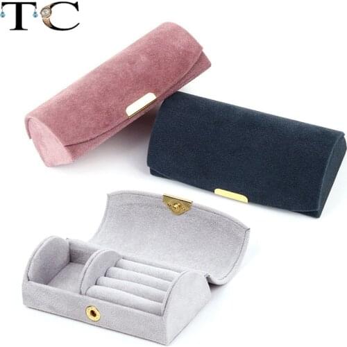 Quality Velvet Travel Jewelry Gifts Box for Engagement Organizer Jewelry Box for Rings Necklace Earrings Storage Case