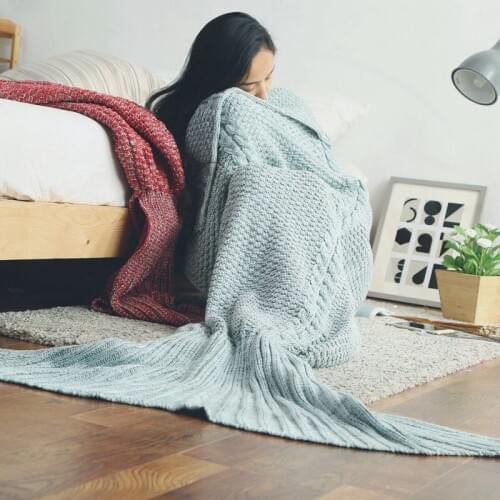 Plaid Mermaid Quilt Mermaid Tail Blanket fleece throw plush plaid sofa Bed fluffy bedspread cover bed knit Mermaid Blanket plaid