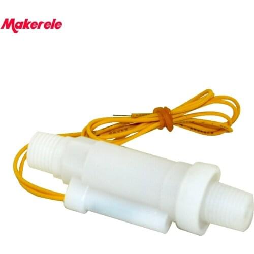 Magnetic Plastic Flow Sensor MK-PFS1 Plastic Water Flow Switch White Color Plastic Piston Flow Switch