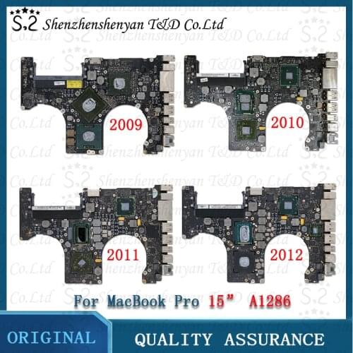 Tesed A1286 Logic Board For MacBook Pro 15inch Motherboard 820-2523-B 820-2850-A 820-2915-B 820-3330-B 2009 2010 2011 2012 Year
