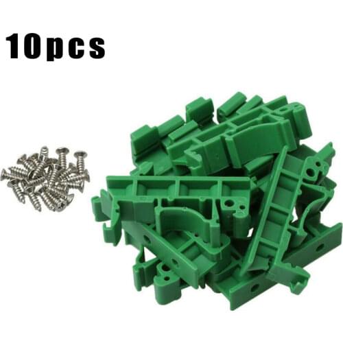 10pcs DRG-01 PCB DIN 35 Rail Adapter Circuit Board Mounting Bracket Mount Holder Multi Tools Plastic Accessories Screws Plastic