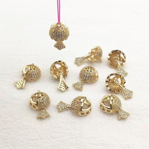 New Arrival!25x13mm 50pcs Cubic Zirconia Hot Balloon Charm for Handmade Necklace/Earring DIY Parts,Jewelry Findings & Components