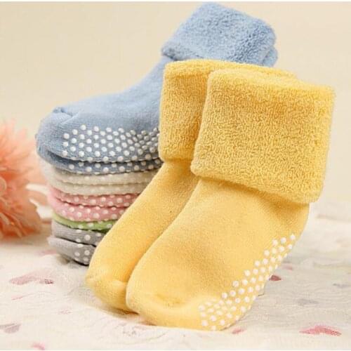New autumn and winter thick baby toddler socks cotton non-slip baby floor foot socks