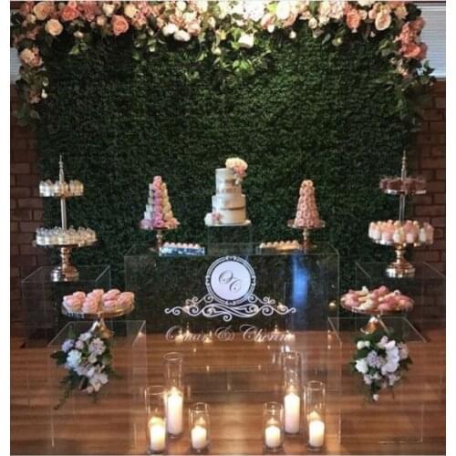 New style wholesale square acrylic church wedding clear acrylic plinth stand wedding walkway pillar wedding stage senyu1312