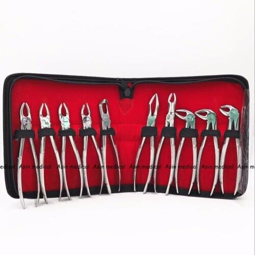 2016 NEW high quality dental extraction forceps full set 10 pcs