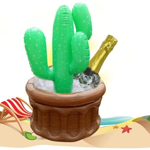 Outdoor Summer Pool Inflatable Cactus Ice Bucket Whiskey Beer Drinks Cooler Container Water Fun Toys Party Beach Supplies