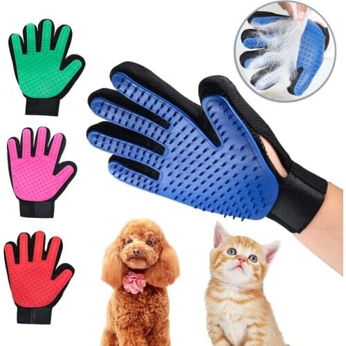 1PC Cat Hair Remove Gloves Cat Grooming Glove Pet Effective Massage Dog Combs Cleaning Deshedding Brush Gloves For Cat Dog