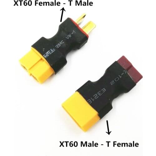 Amass XT60 Female Convert to XT90 T Plug Dean Male Connector Conversion Adapter Wireless Car Helicopter Multicoptor