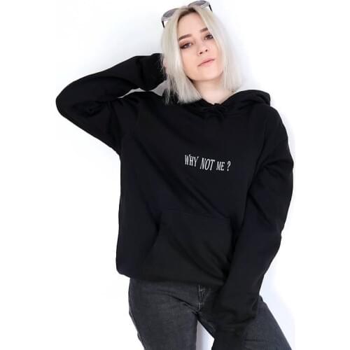 Why Not Me Unisex Fashion Hoodie women casual tops mens fashion hoodies Tumblr Inspired Sweatshirt Aesthetic Black Grid