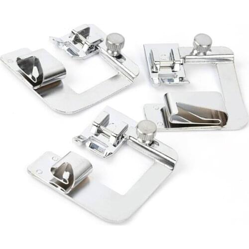 Domestic Sewing Machine Foot Presser Rolled Hem Feet Selvage Crimping Presser Household Sewing Machine Accessories Practical