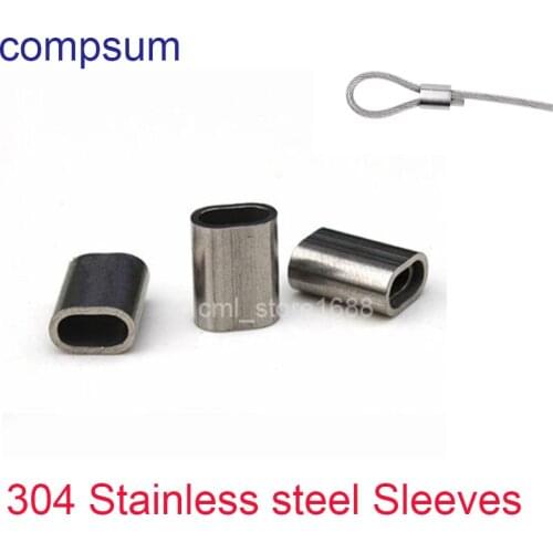 304 Stainless steel fishing line sleeve wire rope Ferrule crimping steel