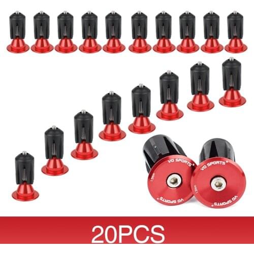 VG sports 20pcs Bike Grip Handle Bar End Cap Aluminium Alloy MTB Handlebar Grips Plugs Caps for Bicycle Handlebar Accessory