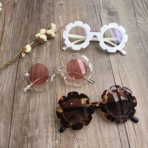 Vintage Kids Sunglasses Child Sun Glasses Round Flower Gafas Baby Children UV400 Sport Sunglasses Girls Boys Oculos De Sol