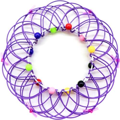 Magic Mandala Flower Basket Toy Multiple Changes Iron Hoop Ring Toy LBV