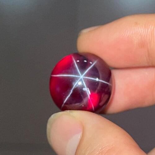 Big size Transparent artificial star sapphire ruby red color sphere shape/ ball shape corundum with hole