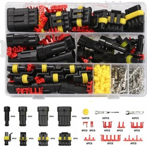 352pcs/26 Sets HID IP68 Waterproof Connectors 1/2/3/4 Pin Car Truck motorcycles Caravans Electrical Wire Connector Plug Harness