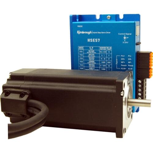 4.8N.m(685oz-in) Nema 24 2-phase closed loop stepper servo motor driver kit 60HSE112/60HSE112D+HSE57 stepping controller 6A