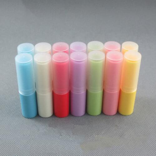 4g diy fashion cool Lipstick lip tubes Containers Transparent mixed color Empty LIP BALM Tubes F20172198