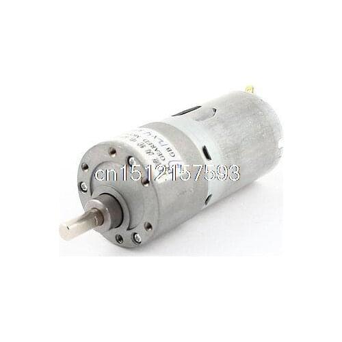 6mm Shaft DC 12V 4RPM 2 Pins Cylindrical Electric Geared Box Motor 37mmx26mm