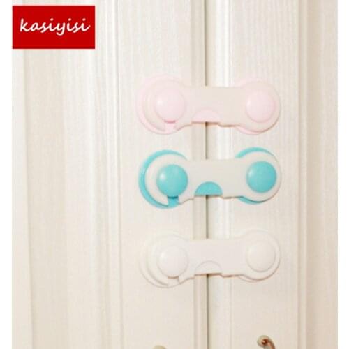 6Pcs/Lot Baby Plastic Multi Function Lock Security Kids Drawer Lock Safety Children Toilet Lock Refrigerator Lock