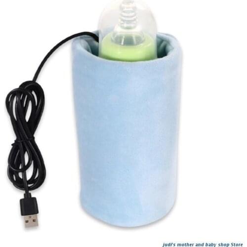 67JC Portable Travel USB Baby Bottle Milk Warmer Infant Feeding Bottle Heated Bag Milk Thermostat Heater