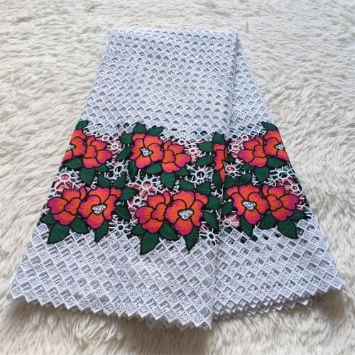 African Cord Lace Water Soluble Fabric 2021 High Quality Embroidery Nigerian Mesh Laces Fabrics For Sew Clothes DP001