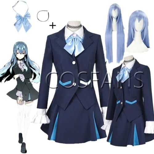 Anime! Kiznaiver Sonozaki Noriko School Uniform Cosplay Costume Lovely Full Daily Suit Halloween cosplay costume and wig