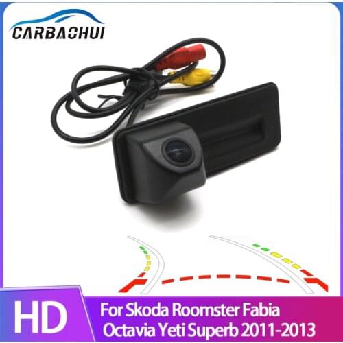 Dynamic Trajectory Tracks car Rear View Camera For Skoda Roomster Fabia Octavia Yeti Superb 2011-2013 Night Vision CCD full HD