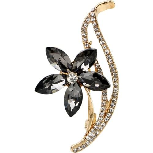 Alloy Craft Fashion Jewelry For Women Coat Dress Accessories Vintage Pin Rhinestone Flower Brooches