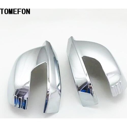 TOMEFON For Honda Crosstour 2010-2016 Side Door Rear View Mirror Cap Cover Trim ABS Chrome 2pcs