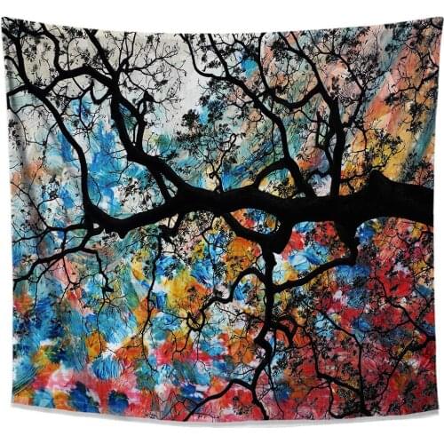 Chi Tree Japanese Cherry Blossom Design Wall Decor Tapestry