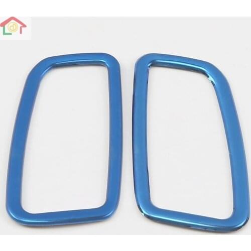 For Hyundai IX35 2018 Front Up Air Conditional Vent Outlet Frame Sticker Cover Trim Interior Accessories Stainless Steel