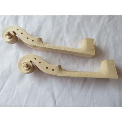 1pcs hand carved maple white violin neck 4/4 unfinished violin neck