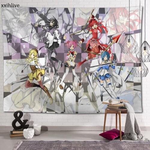 Japanese Anime Kaname Madoka Custom HD Tapestry For Carpet Travel Mattress Wall Carpets Art Home Decor 100x150cm,130x150cm
