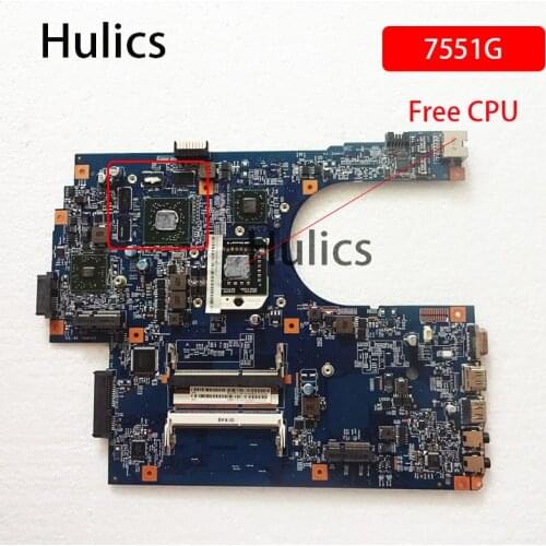 Hulics Original FOR Acer Aspire 7551 7551G Motherboard Mainboard MB.PT701.001 MBPT701001 JE70-DN 09929-1 48.4HP01.011 FREE CPU