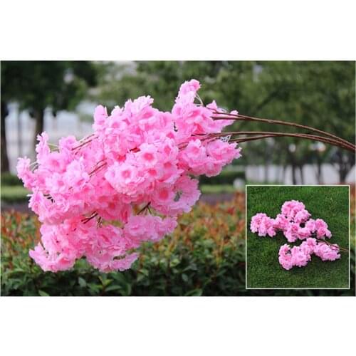 Artificial Cherry Blossom Flower Branch Flowers Arrangements For Home Wedding