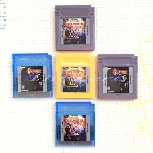Video Game for 16 Bit Cartridge Game Console Card Castlevania Series Legends Belmonts Revenge Blue/Gary/Yellow Shell