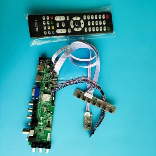 Kit For LTN101NT02-A01/LTN101NT02-A04 board digital Signal 40pin controller HDMI VGA AV LED USB TV 1024X600 DVB-T DVB-T2 remote