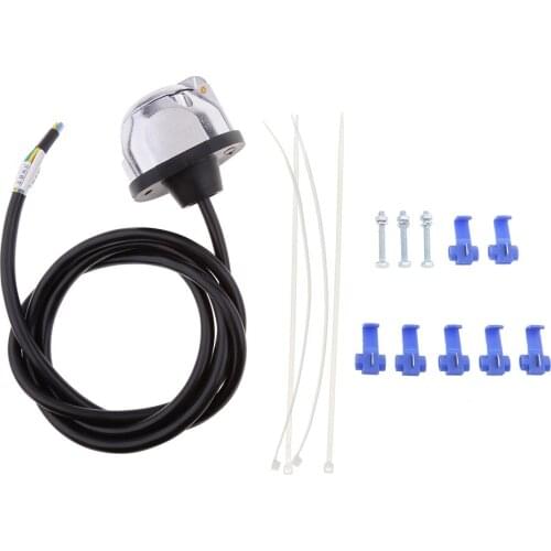 Round 7 Way Pin Trailer Boat Light Socket Connector Wire Line Weather Proof