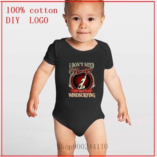 Newborn Summer I Don't Need Therapy I Just Need To Go Windsurf Bodysuits baby Infant Baby Cotton Rompers Jumpsuit Clothes Outfit