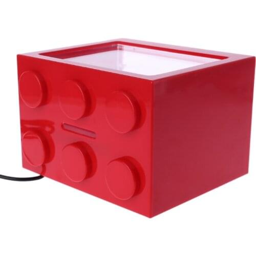 USB Mini Aquarium Fish Tank With LED Lamp Light Betta Fish Fighting Cylinder