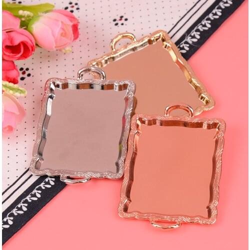 1/12 Dollhouse Miniature Accessories Mini Metal Plate Simulation Tray Model Toys for Doll House Decoration Baby Furniture Toy