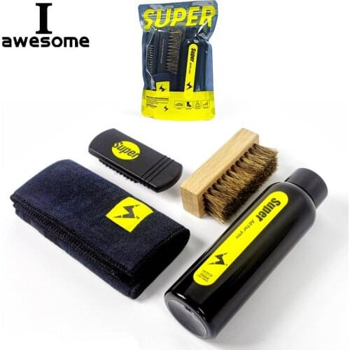 4-piece set Professional Shoes Care Kit Cleaner Portable For Leather Shoes Sneakers Cleaning Deep Cleaning Agent Set Brush Tool