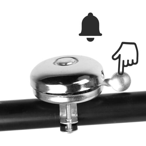 New Handlebar Bicycle Bell Retro Cycle Push Bike Metal Bell Ring Loud Sound One Touch Cycling Bicycle Horn Alarm Accessory