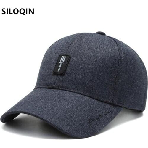 SILOQIN Adjustable Size New Spring Cotton Baseball Caps For Men Snapback Cap Dad Simple Casual Sports Hats Male Bone Tongue Cap
