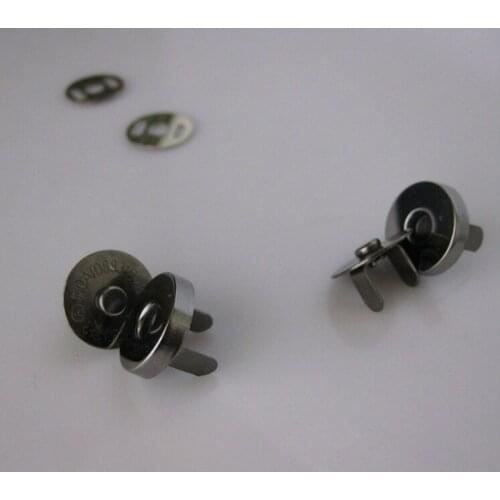 Wholesale 25sets /lot 14mm*3.5mm Gun Black Magnet Buttons Handbag/Leather Craft , Clothes Magnetic snap buckle