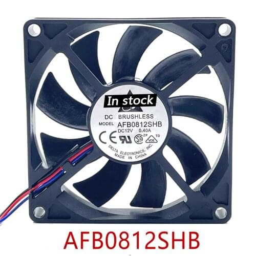 Original 100% working ForDelta AFB0812SHB SE14 DC 12V 0.40A 80x80x15mm Server Cooling Fan