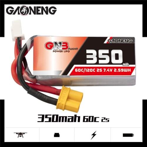 Original Gaoneng Gnb Beta75X Rc Drone Fpv racing Drone 350Mah 2S 7.4V 60C/120C HV Lipo Battery With XT30 Plug